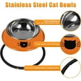 thumbnail image 4 of 2 Pack/ 3 Pack Cat Bowls Non-Slip Stainless Steel Small Cat Food Bowls, Unbreakable Thicken Cat Feeder 7 Oz Cat Dishes Suitable for Indoor Small Pets Removable Rubber Base, Easily Clean Lovely Color, 4 of 7