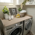 thumbnail image 3 of Kaboon Washer Dryer Countertop with Edge Rails, 28" x 58", Oak, 3 of 6