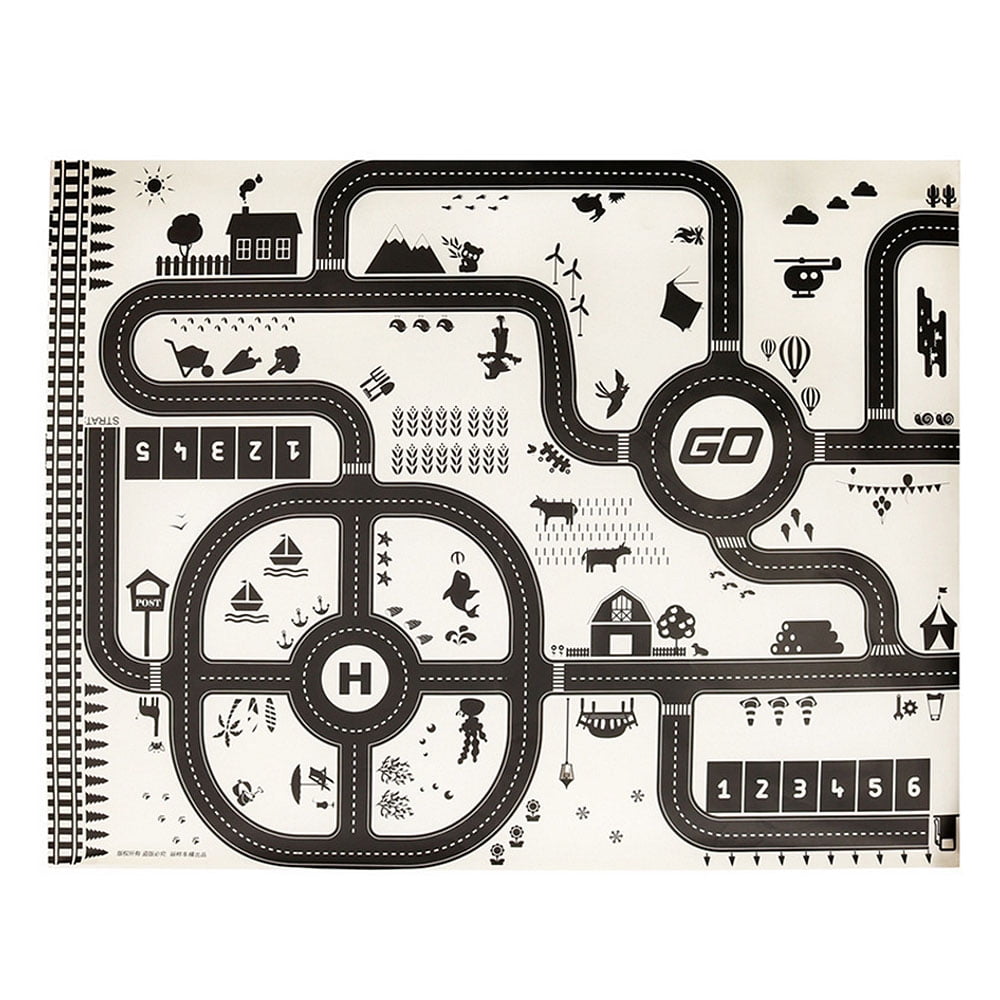 Portable Kids Car City Scene Traffic Highway Map Play Mat Children Games Carpet;Portable Kids Car City Scene Traffic Highway Map Play Mat