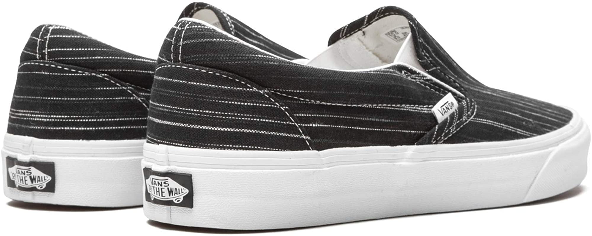 vans slip on suiting black