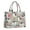 Shih Tzu Dog, variant on Large Capacity Tote Bag,Yellow Boston Terrier and Flower Handbag Fashion Luxury Tote Bag,15.7"x13"x 5.1" Inches,Laptop Compatible