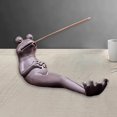 thumbnail image 3 of pitrice Modern Incense Burner Frog Incense Stick Holder Spa Aromatherapy Stand Statue Spa Decor, 3 of 9