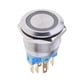 thumbnail image 3 of 22 mm resistente al agua de acero inoxidable 12 V LED interruptor de botón momentáneo azul Sharpla Interruptor de botón de 22 mm, 3 of 7