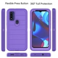 thumbnail image 6 of Moto G Pure Cases, 3 in 1 Sturdy Phone Case for Motorola Moto G Power 2022,Takfox Full-Body Shockproof Drop Protection Hybrid Bumper Rugged Rubber Cover Defend Matte Armor Phone Case -Purple, 6 of 9