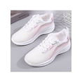 thumbnail image 4 of Gomelly Ladies Athletic Shoes Knit Upper Running Shoe Sport Sneakers Comfort Walking Gym Outdoor Trainers White 7.5, 4 of 6