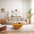 thumbnail image 3 of 35.43"Vintage Style Bucket Shaped Coffee Table for Office, Dining Room and Living Room,Natural (Same SKU:W757119054), 3 of 9
