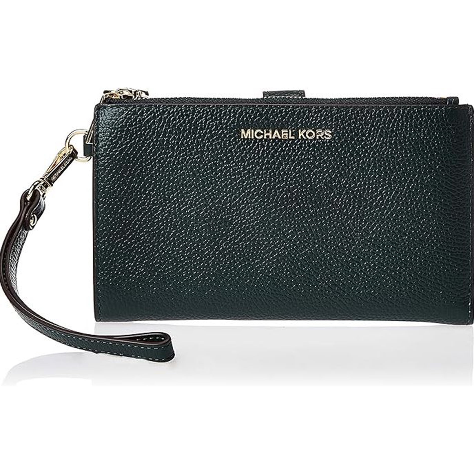 MICHAEL Michael Womens Kors Double Zip Wristlet Dark Atlantic
