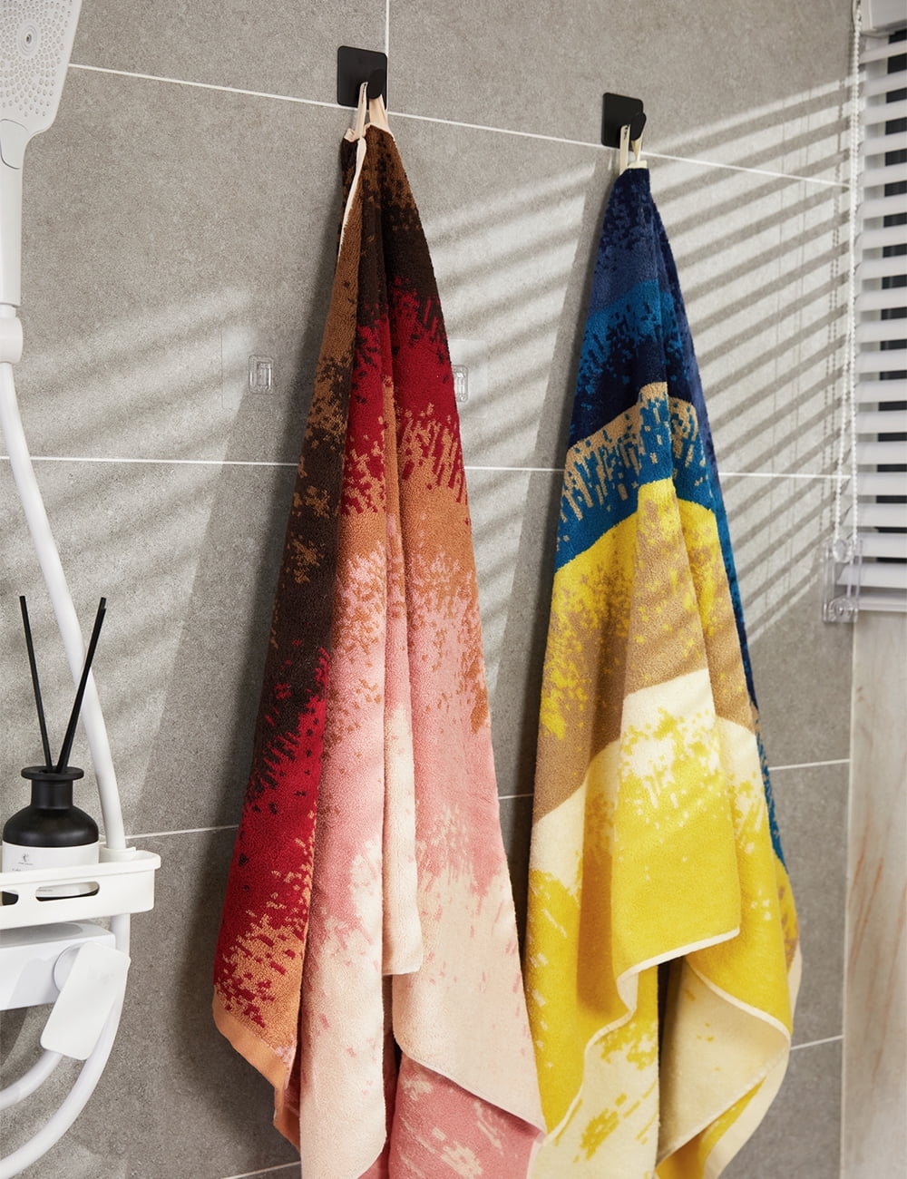 SEMAXE Luxury Cotton Bath Towel Set: 8-Piece (2 Bath Sheets 28x55" + 2 Hand Towels 16x28" + 4 Washcloths 13x13") | 550GSM, Ultra Plush | Spa, Hotel Grade for Family Bathroom Essentials, Plum Garden