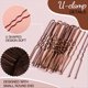 thumbnail image 5 of 50 Piezas Redecillas para Cabello y 100 Piezas Redecillas para Cabello en Forma U para Trabajadores Servicios Alimentos, para Cabello para Mujeres y Hombres Color Marrón, 5 of 5