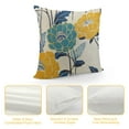 thumbnail image 4 of Shiartex Flowers Outdoor Pillow Covers , Teal Grey Mustard Yellow Floral Decorative Throw Pillows Cover,Spring Summer Navy blue Leaf  Square Pillowcase Decor Gifts for Home Patio Couch Sofa, 4 of 5