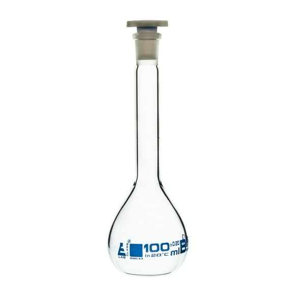 100mL Volumetric - Eisco Labs - Class 'B' - Borosilicate Glass; socket size 14/23