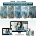 thumbnail image 6 of PAVILIA Dusty Blue Knit Throw Blanket for Couch Bed, Soft Knitted Farmhouse Sofa Throw for Living Room, Lightweight Decorative Summer Throw Blanket for Chair, Outdoor Textured Boho Blanket, 50x60, 6 of 9