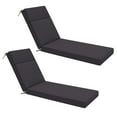 thumbnail image 6 of Snubbull 2 Pack Outdoor Chaise Lounge Cushions, with High-Density Foam, Ties Waterproof & Fade Resistant for Lawn and Pool Lounge Chairs, 72x21x4 inch, Grey, 6 of 6
