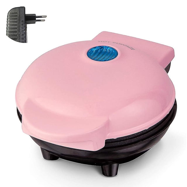 Mini waffle Maker, pequeño fabricante de waffle, fabricante de chafles antiadherente para hash browns, chafles Keto fácil de limpiar para panqueques individuales, galletas, huevos, rosa, 11 kaili Sencillez