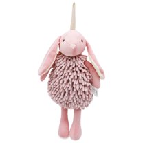 Unique Bargains Cute Cartoon Rabbit Shape Chenille Hand Towels Pink