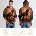 thumbnail image 6 of LAOLIUSN Novelty Horse Print Hoodie Animal 3D Pattern Sweatshirt Hooded Pullover with Pocket S-4XL, 6 of 7