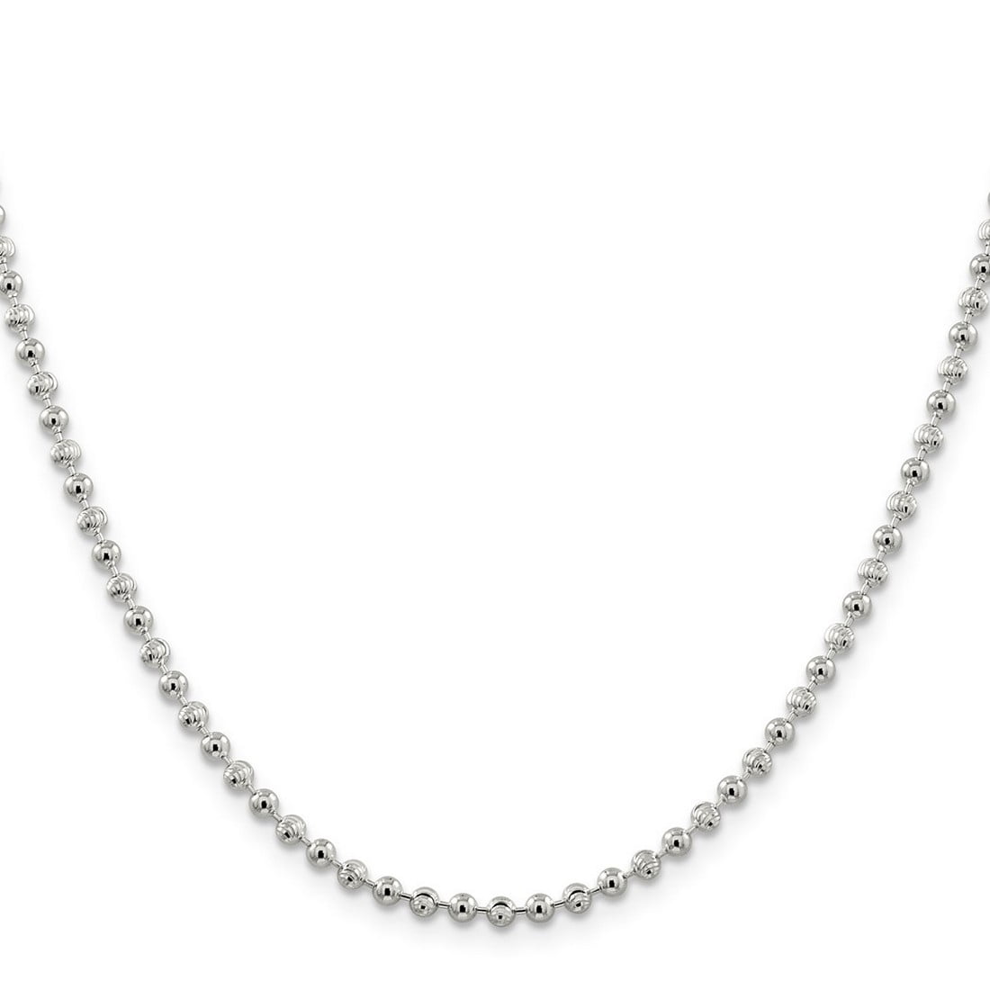 925 Sterling Silver Polished Fancy Lobster Closure 3mm Bead Anklet 10 Inch Anklet for Women