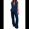 thumbnail image 2 of Conjuntos de 2 Piezas para Mujer: Chaleco Sin Mangas y Pantalón , Conjunto de Blazer Informal de Negocios. Azul Marino L, 2 of 6