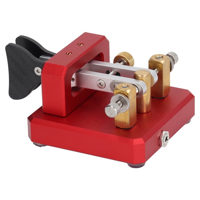 Morse Code Key,Morse Code Keyer Transmitter Shortwave CW Paddle Keyer Morse Code Trainer Machine Telegraph Practice Key Automatic CW Shortwave Telegram Tapper for Training