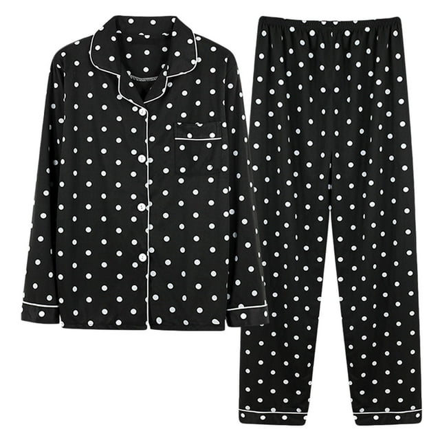 RKSTN Ensembles de Pyjama pour Femmes Légers à Imprimé Floral Décontractés Hauts à Manches Longues avec Pantalons Longs Amples Ensemble de Pyjama Deux Pièces