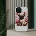 thumbnail image 4 of DistinctInk Tough Case for Apple iPhone 13 MINI (5.4" Screen), Compatible with MagSafe Charging - Valentine's Day Pug, 4 of 6