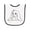 White and Black, variant on Inktastic Adorable Easter Bunny Baby Terry Cloth Bib