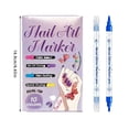 thumbnail image 3 of 10 Colors Nail Art Marker Pens (36ml), Quick-Drying Nail Painting Pens for DIY Nail Design, Professional Nail Art Pens for Drawing and Outlining, 10 Dual-Tip Nail Art Pens for Home & Salon Use, 3 of 5