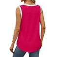 thumbnail image 6 of YDKZYMD 2024 Trendy Summer Tank Tops for Women Solid Colors Sleeveless Camisole Scoop Neck Plus Size T Shirts Summer Vacation Tunic Tops 3XL, 6 of 6