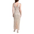 thumbnail image 2 of Adrianna Papell womens  Short Sleeve Embellished Maxi Dress, 10, Grey, 2 of 4