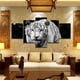 thumbnail image 4 of Decoración de pared de pinturas al óleo de tigre animal moderno para sala de estar 5 paneles Advancent JJ8251-00, 4 of 6