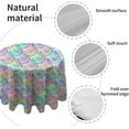 thumbnail image 3 of Coolnut Round Tablecloth Changable Pastel Mermaid Scales Modern Table Cover for Home Decoration Washable Table Cloth for Dinner Picnic 60in, 3 of 5