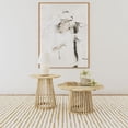 thumbnail image 2 of Touhy Ensemble de 2 Pcs Table Basse Ronde et Table d'Appoint Naturel Mangue, 2 of 10