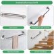 thumbnail image 2 of Barra De Asidero De Pasamanos De Baño De 30 Cm Para Bañera, Patrón Antideslizante, Estable Y Confiable, Agarraderas De Acero Inoxidable De Cromo Grueso, Pasamanos De Seguridad, Para Baño,11 Feliz Sencillez, 2 of 5