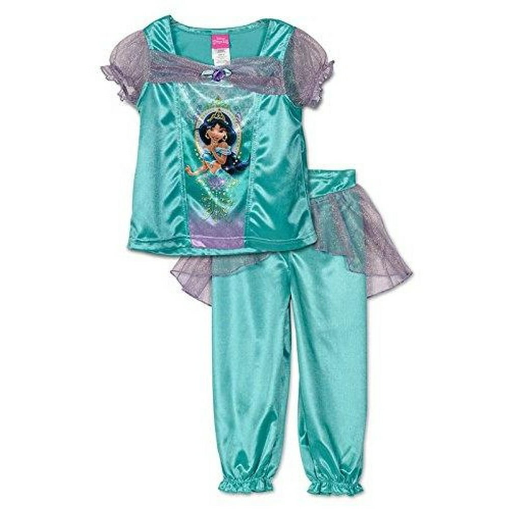 Disney Princess Disney Big Girls' Princess Jasmine Pajamas, Green