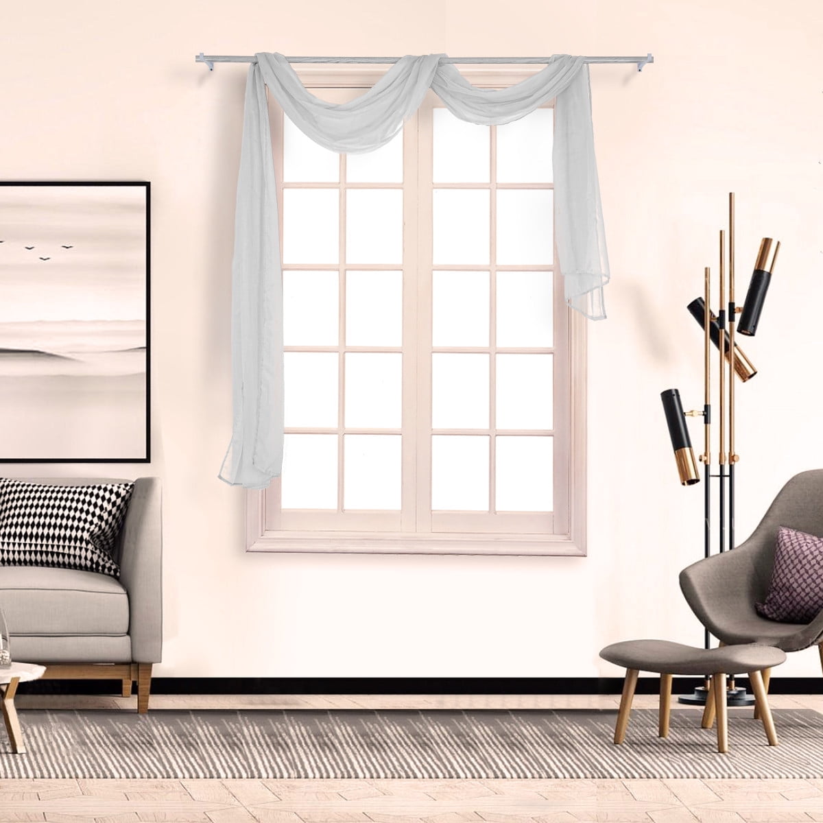 Sky 1Pcs Voile Curtain Swags All Colours Pelmet Valance Net Curtains