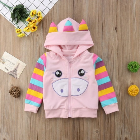 Newborn Nike Jacket Autumn Newborn Kids Baby Girls Long Sleeve Stripes Hoodies Tops Thin Coat Outerwear Casual Jacket Clothes1-5T ()
