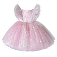 thumbnail image 2 of LYMAYTER 6M-4T Baby Girls Dress Infant Sequin Tutu Dress Gown Sleeveless Birthday Wedding Tulle Dress, 2 of 11