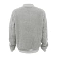 thumbnail image 4 of Women's Fashion Warm Shearling Zip Up Solid Jacket Gray L, 4 of 7