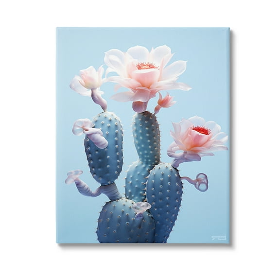 Stupell Industries Southwestern Pink Blooms Botanical & Floral Painting Gallery Wrapped Canvas Art Print Wall Art, 16 x 20