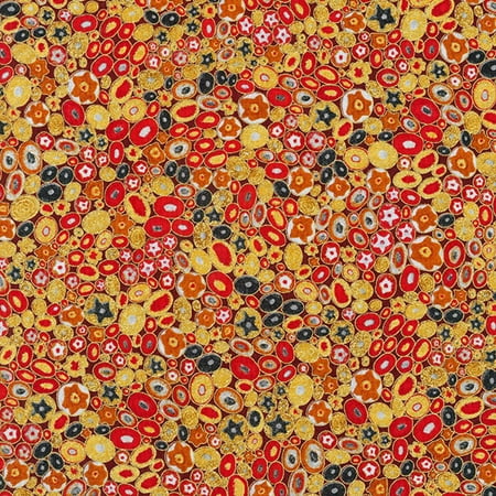 Fiori Klimt.Robert Kaufman Gustav Klimt Red Mille Fiori Walmart Com