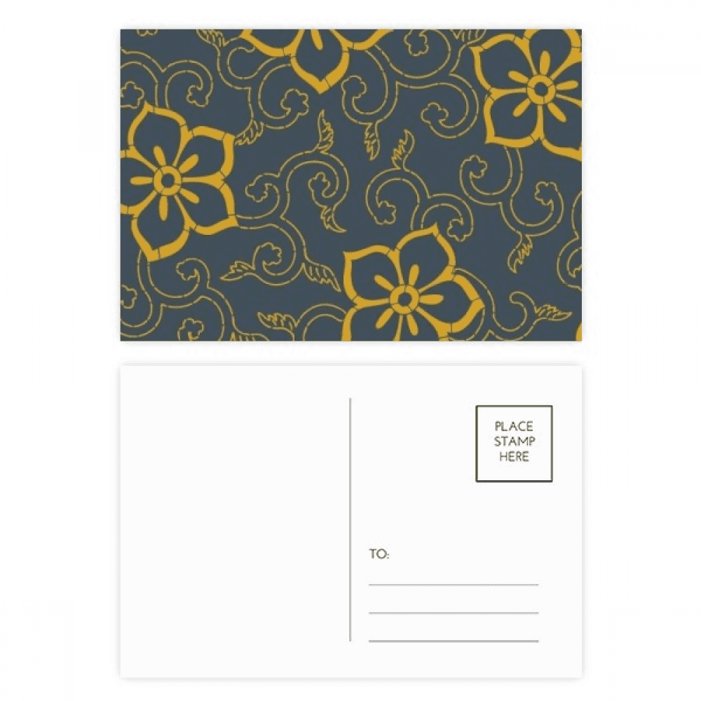 chinese japanese style asia flowers postcard set birthday mailing thanks greeting card