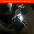 thumbnail image 6 of Luckybay Leather Car Key Case Holder – Compact Zippered Auto Key Fob Protector Pouch for Smart & Folding Keys, Coins – Keychain Wallet for Men & Women (Black), 6 of 8