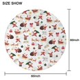 thumbnail image 6 of White Christmas Santa Pattern Round Tablecloth 60"x60",Wrinkle Wipeable Table Cloth for Kitchen Dining Room Picnic Patio Party, 6 of 6