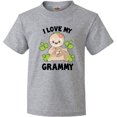 thumbnail image 3 of Inktastic Cute Sloth I Love My Grammy with Green Leaves Youth T-Shirt, 3 of 5