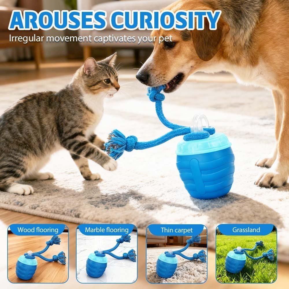 Interactive Dog Toys, 2026 New Upgraded Automatic Moving Dogs Toy Wicked Ball with Moving Bark Sound for Boredom Training Keep Them Busy