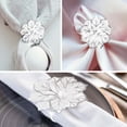 thumbnail image 2 of 12PCS Napkin Rings w/ Hollow Out Flower Napkin Holder Adornmen Stainless Steel, 2 of 15