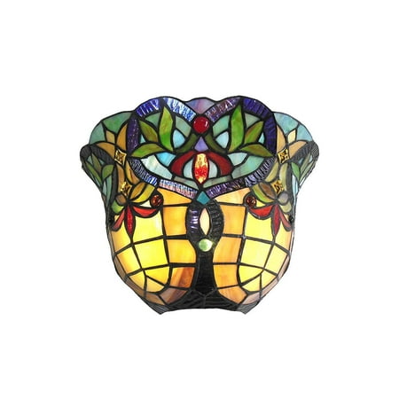 

CHLOE Lighting BERTRAM Tiffany-style 1 Light Victorian Indoor Wall Sconce 12 Shade