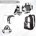 thumbnail image 6 of Xoenoiee Hummingbird Flower Print Clear Backpack Transparent Schoolbag See Through Bookbag for Kids Girls, Large Capacity School Bag with Padded Straps for Travel Sport Stadium Events, 6 of 7