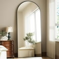 thumbnail image 2 of Anyrose 78"x 35" Arched Full Length Mirror Floor Mirror with Stand Wall-Mounted, Black, 2 of 6