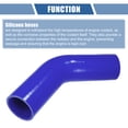 thumbnail image 4 of Unique Bargains 1 Pcs 57mm 2.24" ID 150mm 5.91" Length 45° Blue Car Silicone Hose, 4 of 7